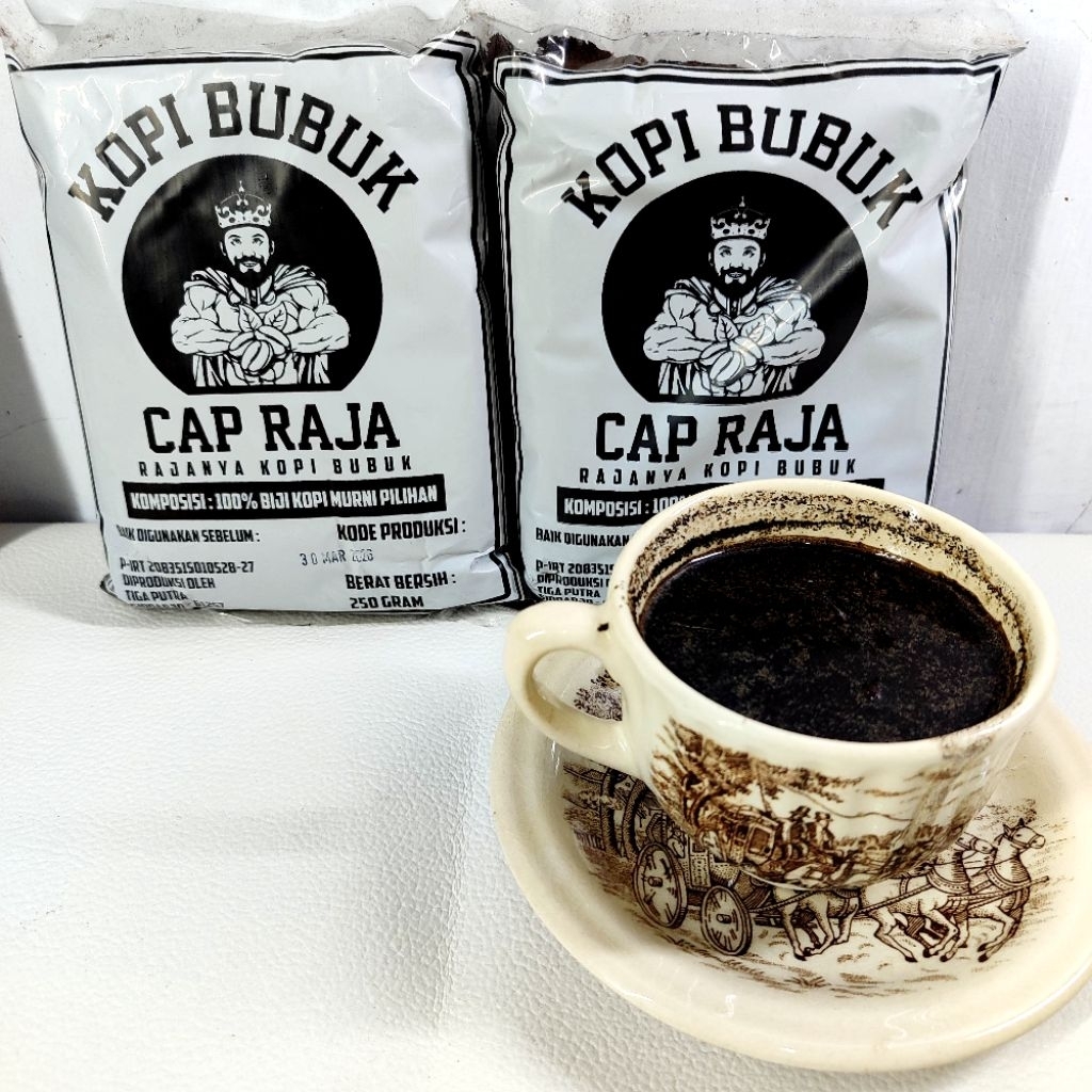 Kopi Bubuk Cap Raja 250gr / Kopi Bubuk Robusta  / Kopi Raja Asli Sidoarjo