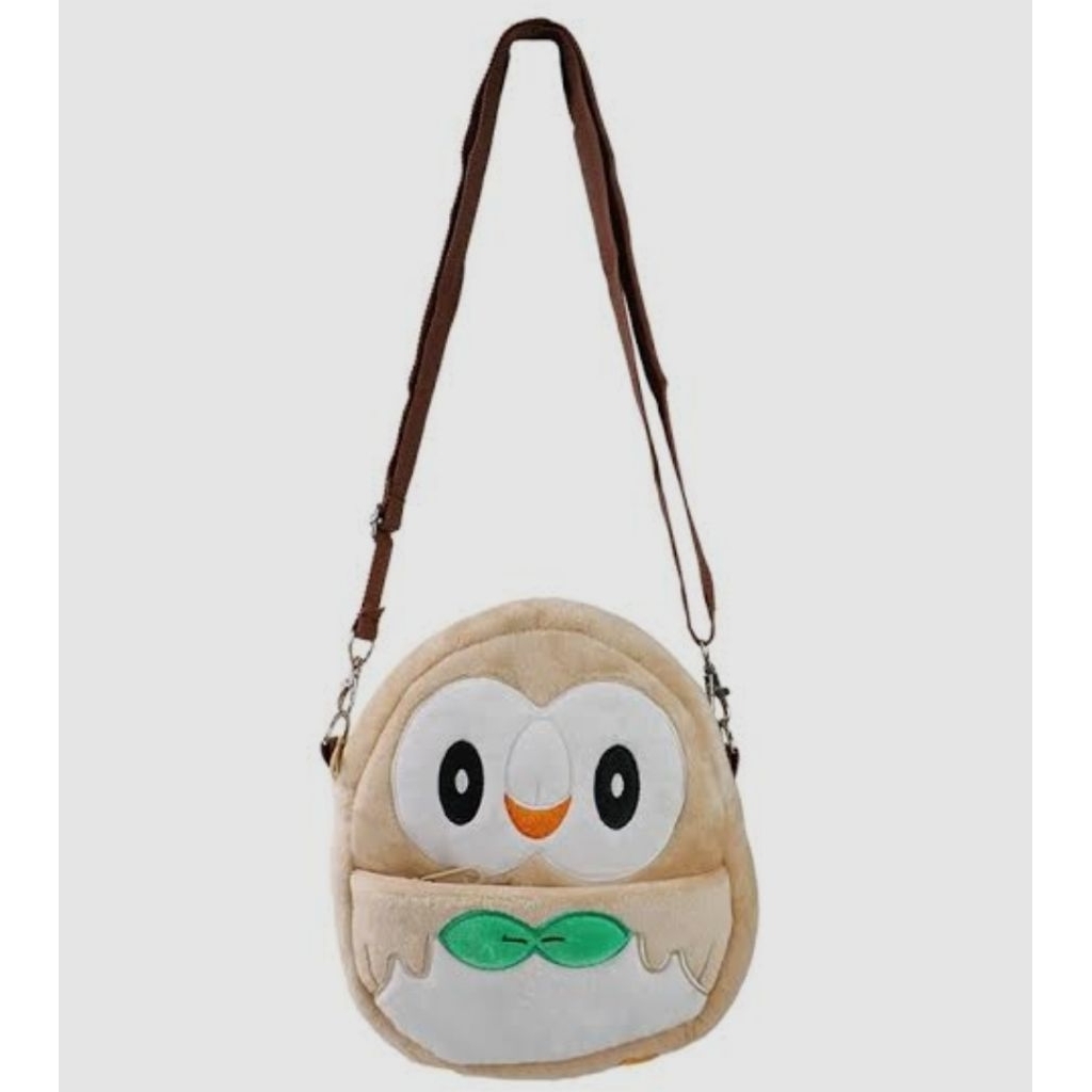 plush boneka original shoulder bag mokuroh rowlet