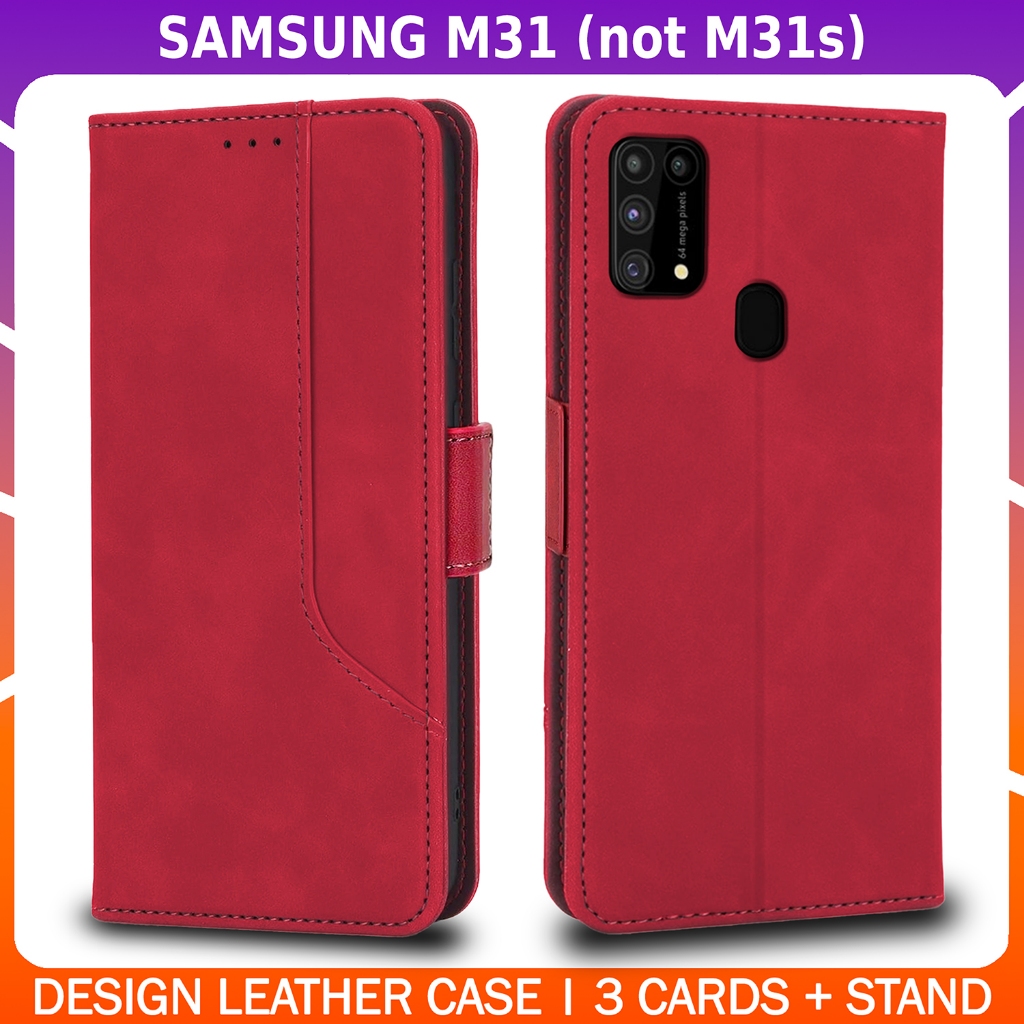 Premium Leather Wallet Flip Case with Stand SAMSUNG GALAXY M31