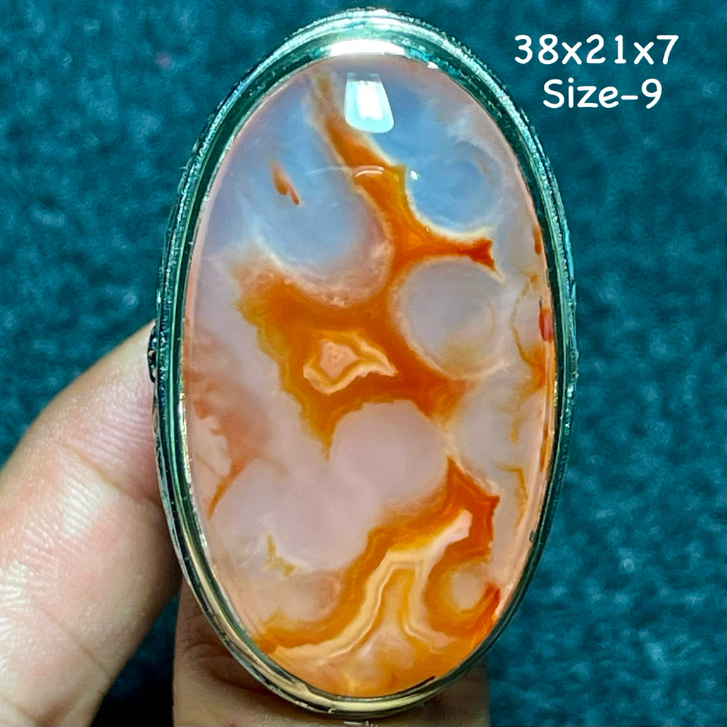 Cincin Batu Akik Natural Cempaka Jumbo (Asli Alam)