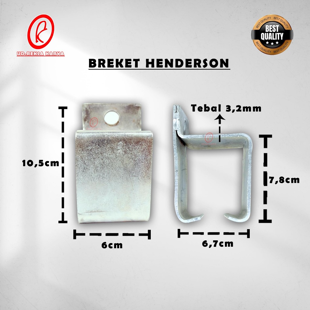 Bracket Rel Atas Henderson | Breket Rel Atas Besar