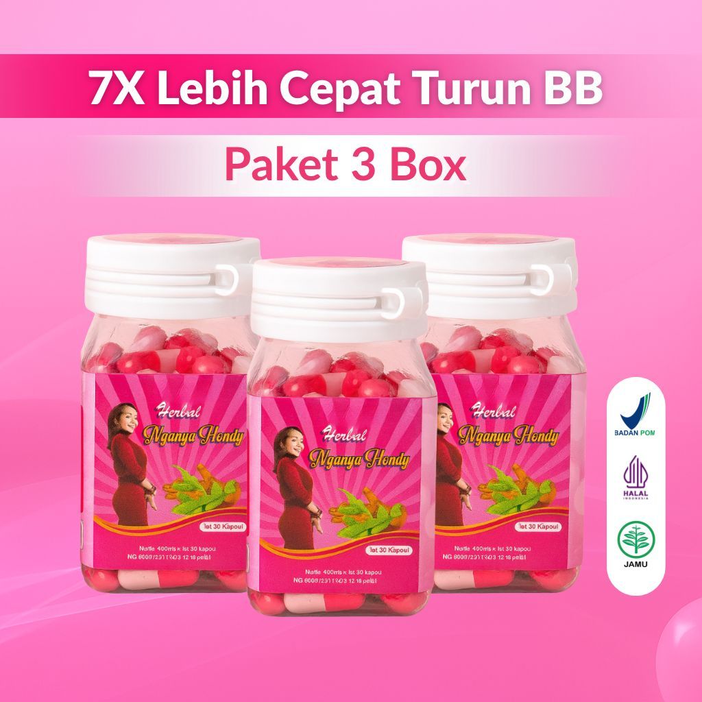 Nyonya Hendy Herbal Pelangsing Badan | Obat Diet Dan Detox (3 Box)