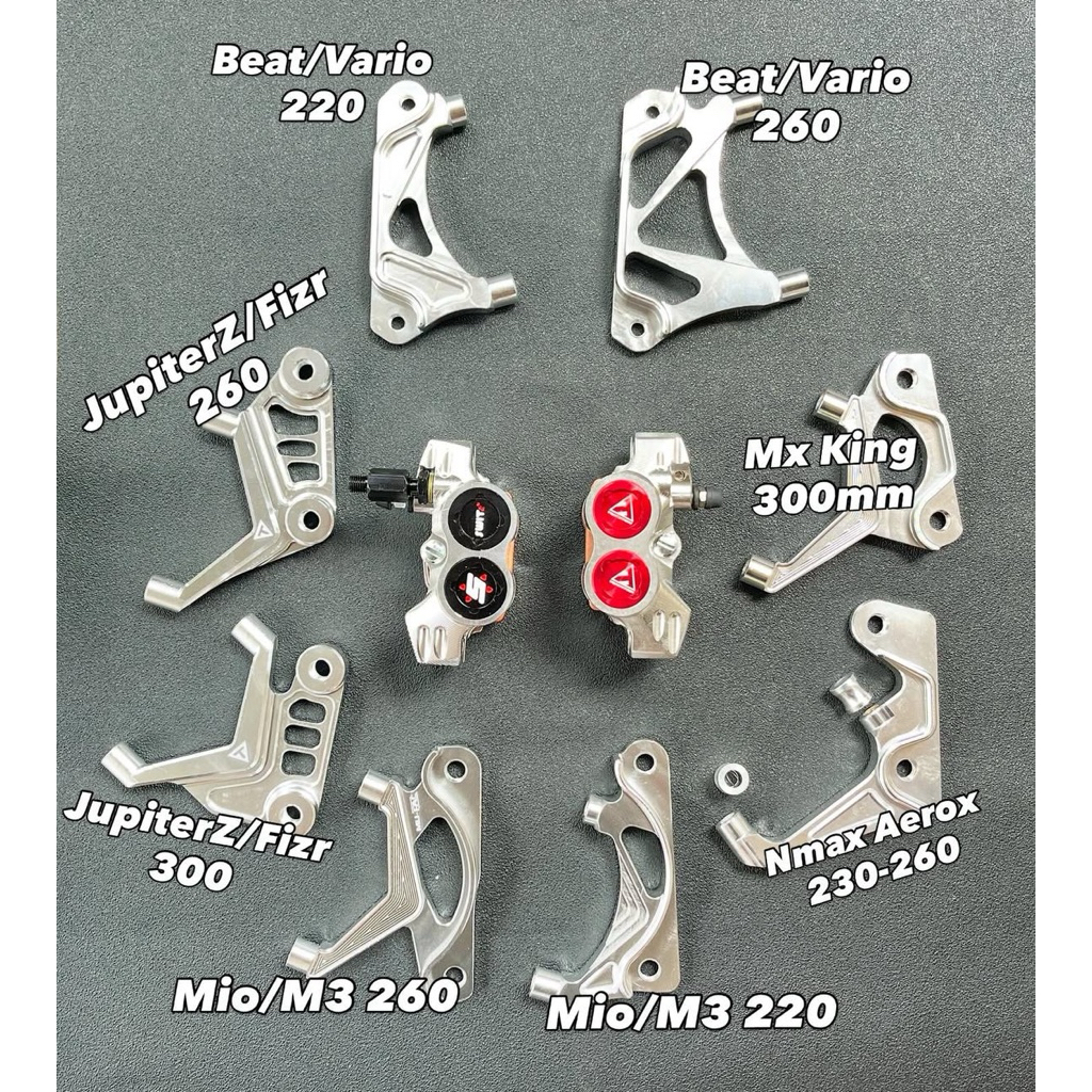 Breket CNC Kaliper Formula 4p Mini Radial 8.1 Kyta Bremboan Butterfly Dan Lain Lainnya