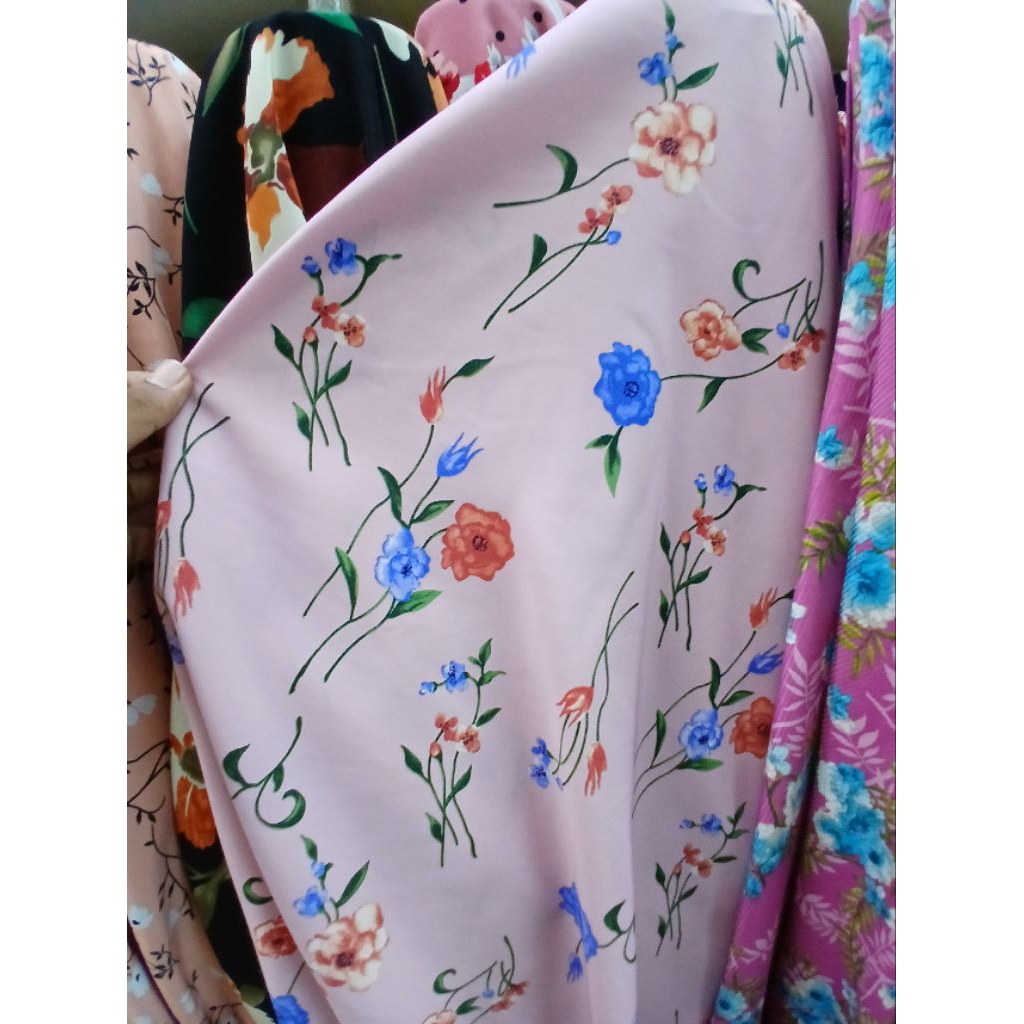 Kain/Bahan wolpis motif meteran//Bahan wolpeach kwalitas premium//Kain wolfis motif meteran(WK38)