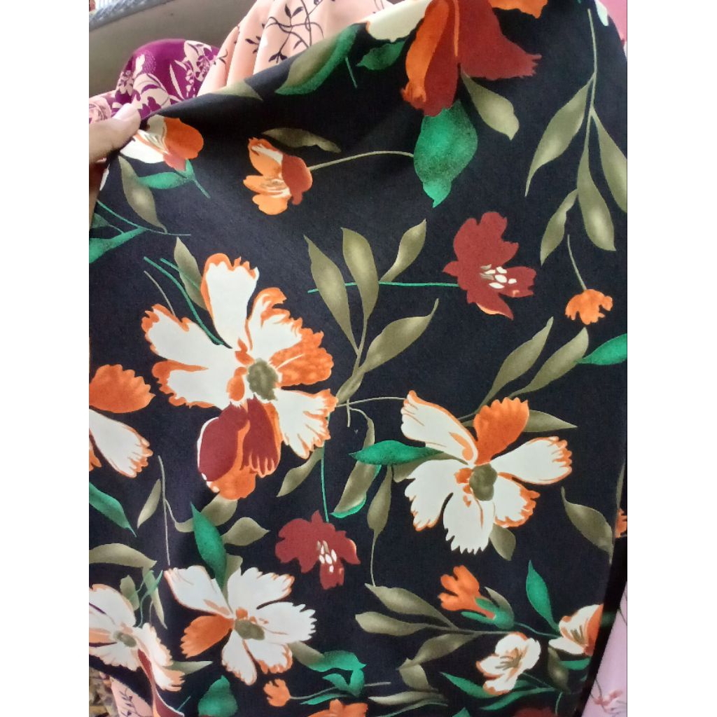 Kain/Bahan wolpis motif meteran//Bahan wolpeach kwalitas premium//Kain wolfis motif meteran(WK39)