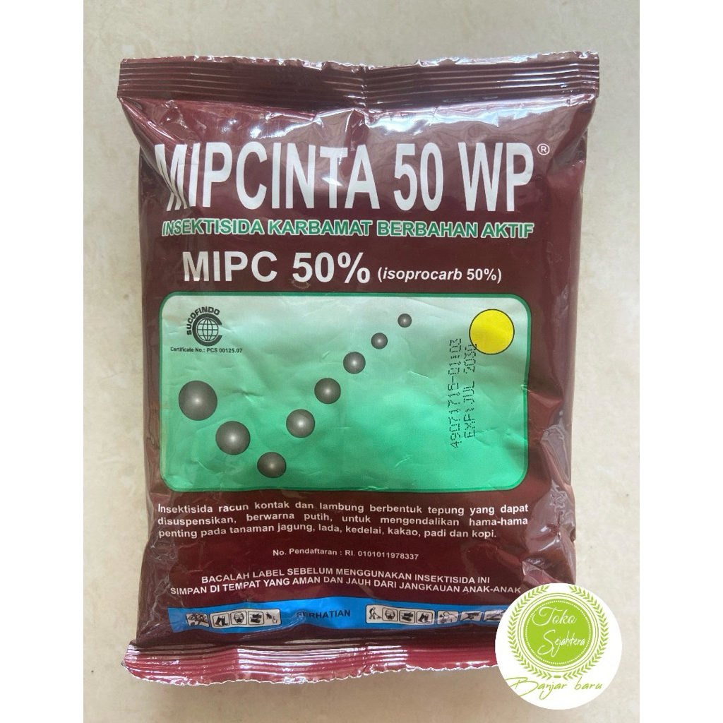 MIPCINTA 50 WP 100 gram Obat hama semut yang mengganggu dirumah, hama Belalang dan kutu daun, pada t