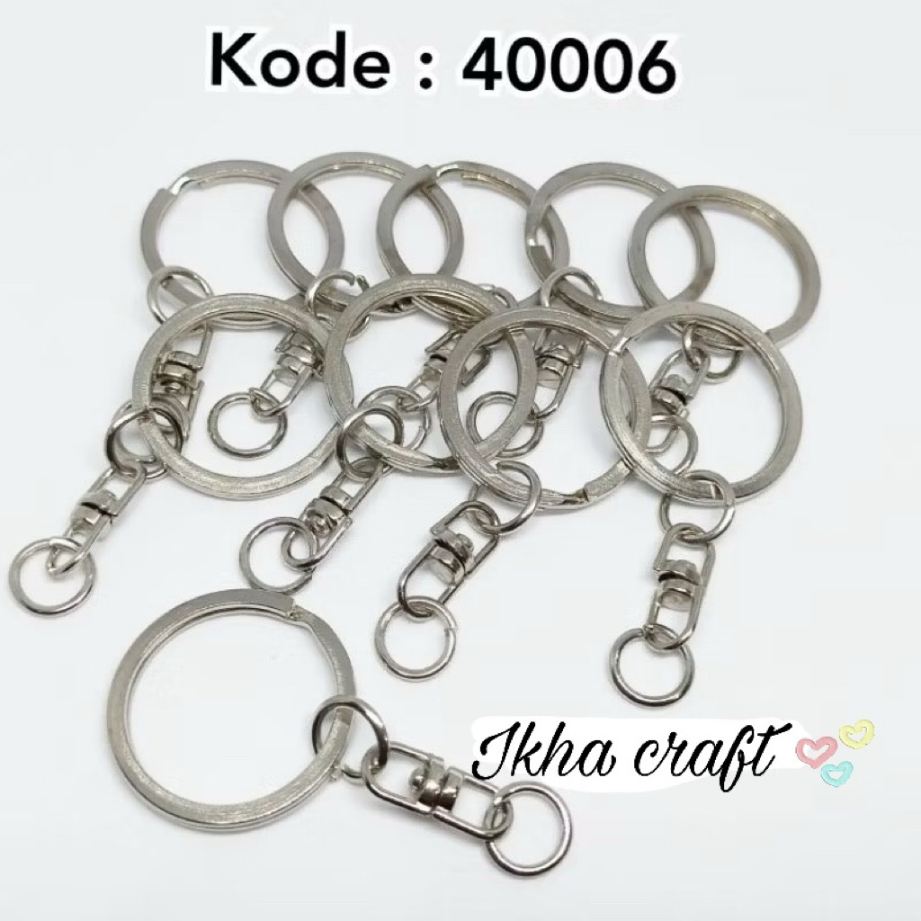 144 Pcs Bahan Gantungan Kunci 40006 -  Kokot Ganco - Pengait Gantungan Kunci - Kait Udang - Gantunga