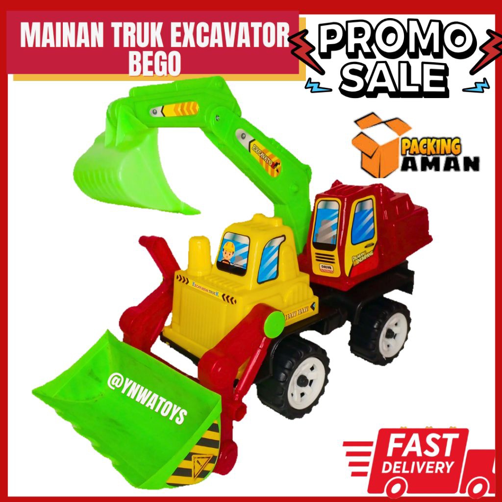 MAINAN ANAK TRUK BEGO EXCAVATOR BESAR/MAINAN TRUK BEKO BULDOSER/MAINAN TRUK MOBIL SOROK