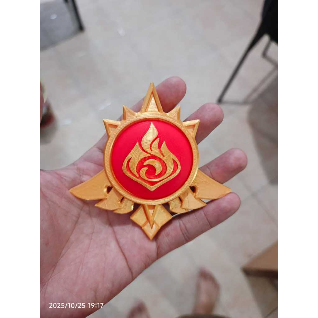 Keychain / Cosplay Vision Pyro Mondstadt (Bennett, Amber, Diluc, Klee, Durin) Genshin Impact
