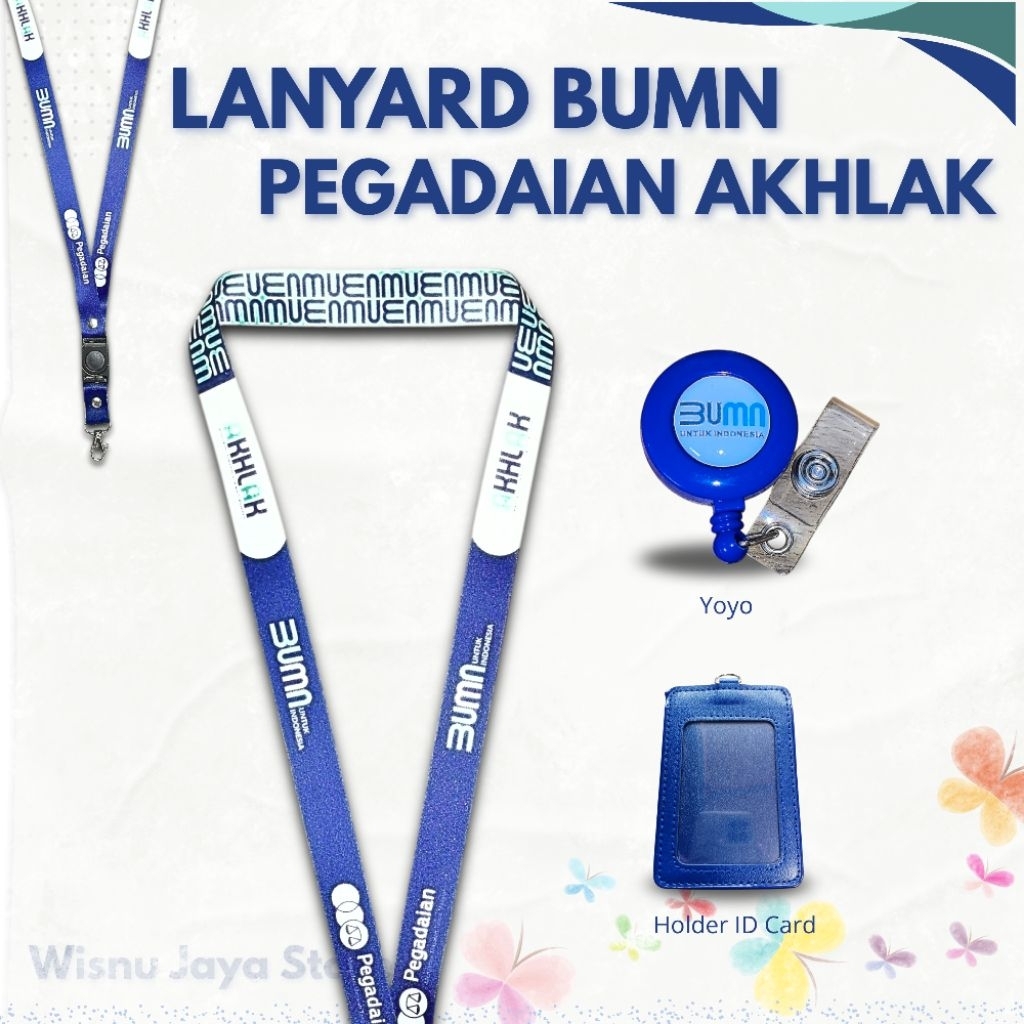 LANYARD TALI ID CARD BUMN PEGADAIAN AKHLAK TERBARU | LANYARD PEGADAIAN GROSIR TERMURAH & BERKUALITAS