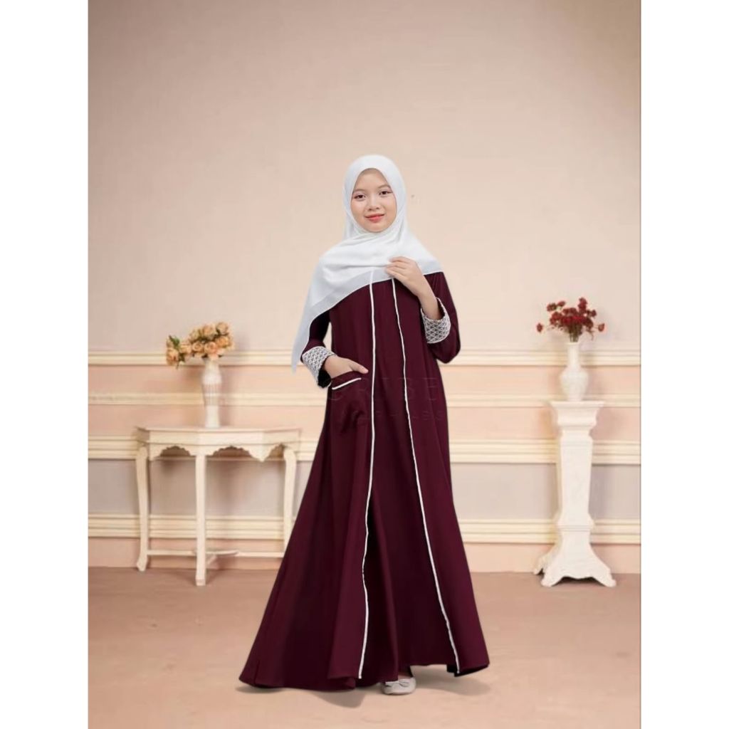 Sada Kids Abaya Gamis Anak 10-17 Tahun Gamis Tanggung Perempuan  Remaja Lebaran Terbaru 2026