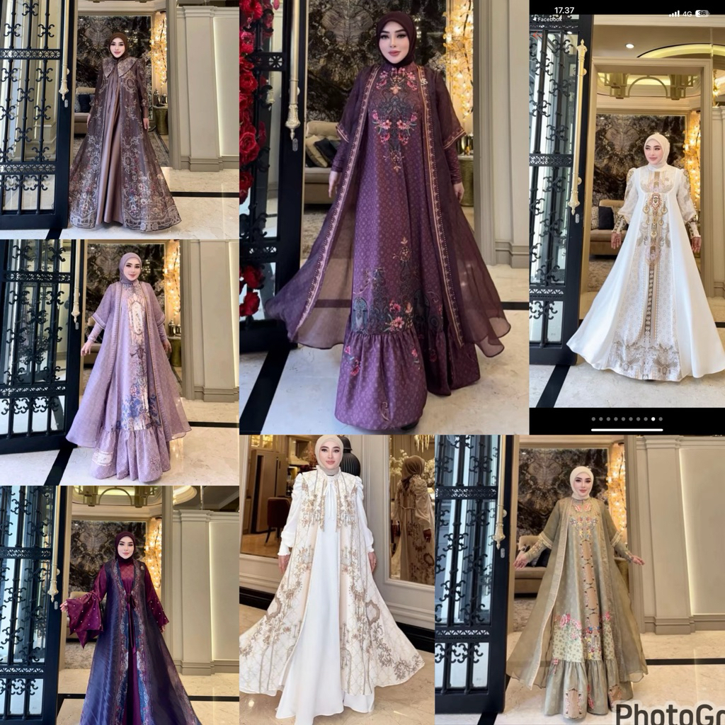 gamis mewah random ori Shellasaukia CAHAYABUTIQ