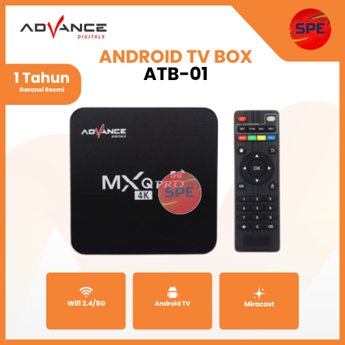 ANDROID TV BOX ADVANCE  ATB-01 GARANSI RESMI ( MEDAN)