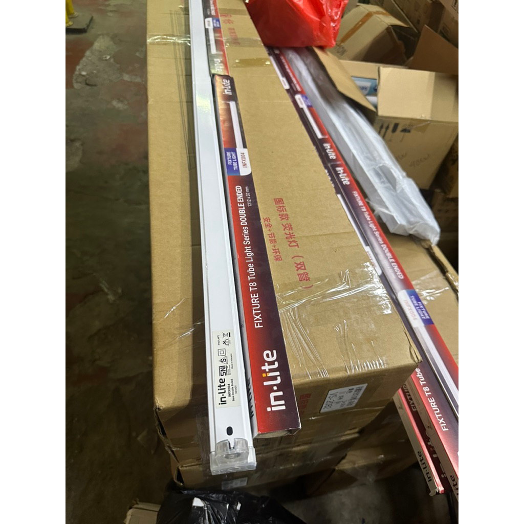 Kap lampu t8 led double ended rumah lampu tl LED 120cm Inlite In-Lite