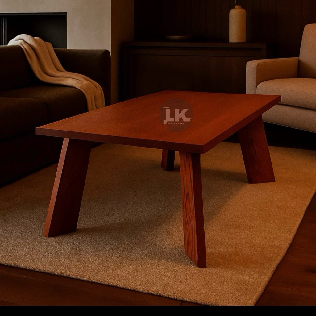 meja tamu, meja makan minimalis kayu mahoni