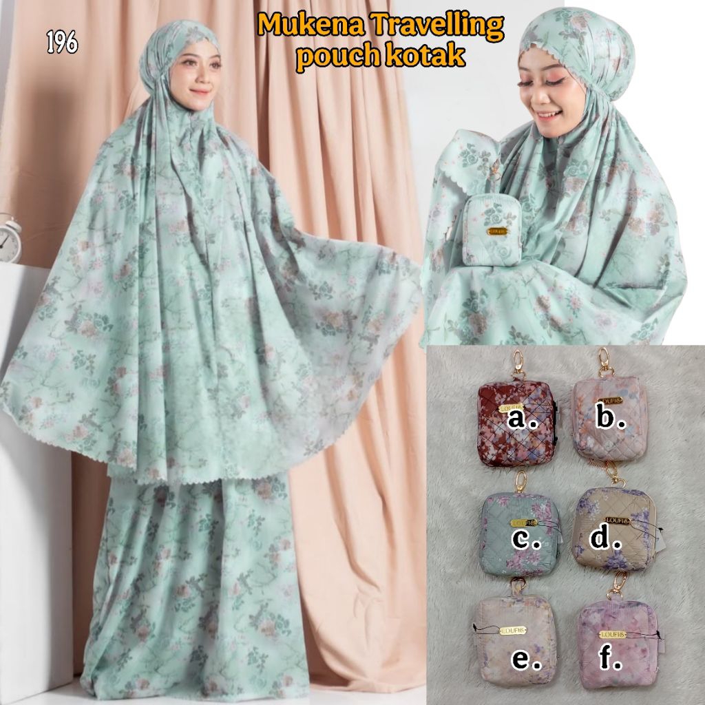 Mukena traveling parasut korea motif lc