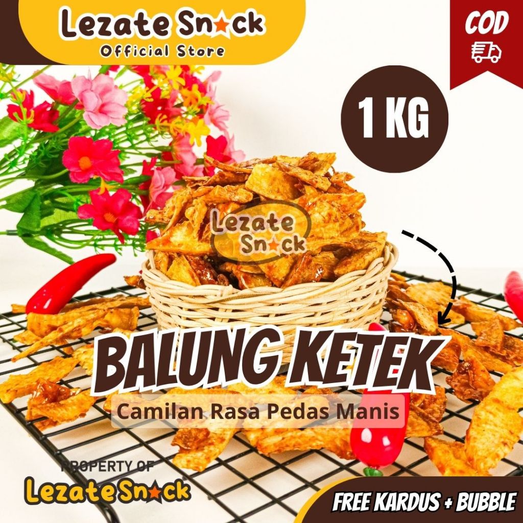 Balung Kethek Pedas Manis 1KG Super Murah / Kripik Singkong Pedas Manis Keripik Singkong Pedas Manis