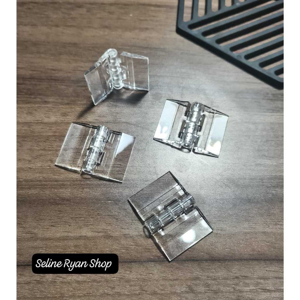 Engsel Akrilik / Acrylic Hinge 25x35mm Bening Transparent (Uk. Kecil)