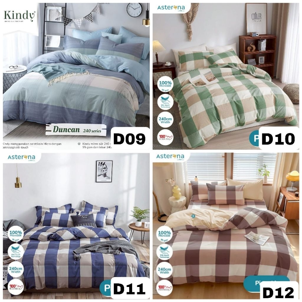 Sprei Sorong 2in1 Sprei Atas Bawah Microfiber Ukuran 140x200