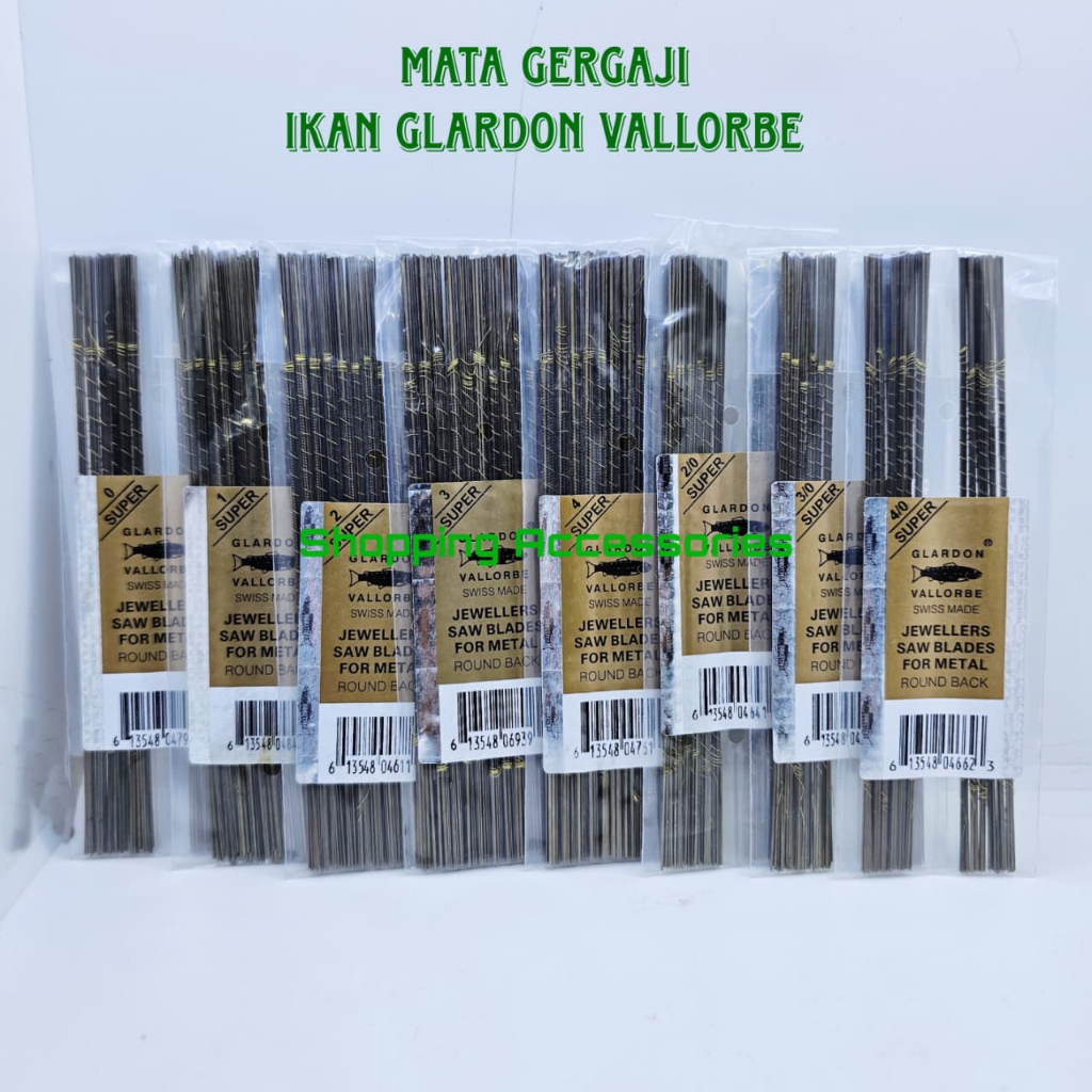 MATA GERGAJI EMAS GLARDON VALLORBE per lusin (12pcs)