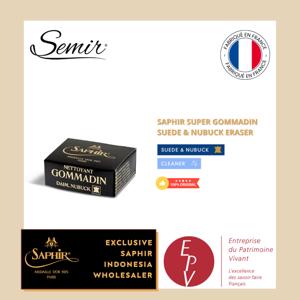 Saphir Super Gommadin Nubuck Suede Eraser - Pembersih Kulit Suede & Nubuck - SEMIR