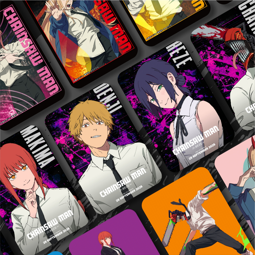 Koleksi Photocard Anime Chainsaw Man - Denji Makima Aki Power Reze - PC