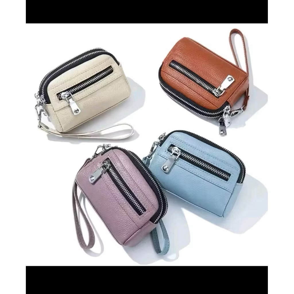 Dompet coin mini import resleting 3 dompet coin wanita multifungsi