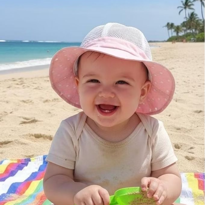 Topi Bucket Fruit Love 1-4 Tahun Topi Bucket 3D Anak Perempuan / Topi Pantai