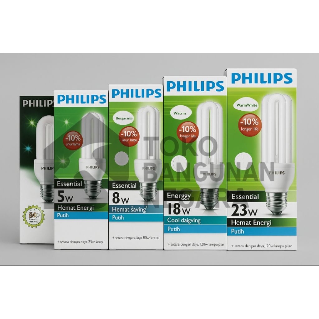 Lampu Led Genie Philips Putih 5W/8W/18W/23W CoolLight