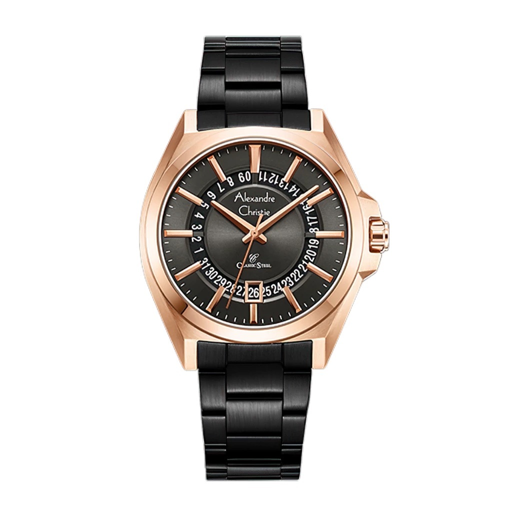 Jam Tangan Pria Analog Alexandre Christie 8688MD AC8688 AC 8688 MD 8688 MDBBRBA Original Garansi Res