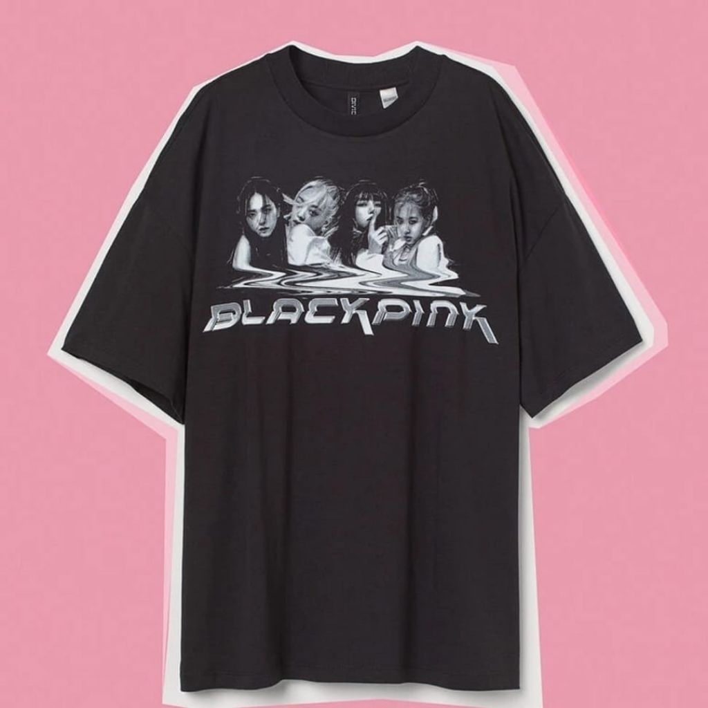 Kaos H&M Blackpink unisex oversized