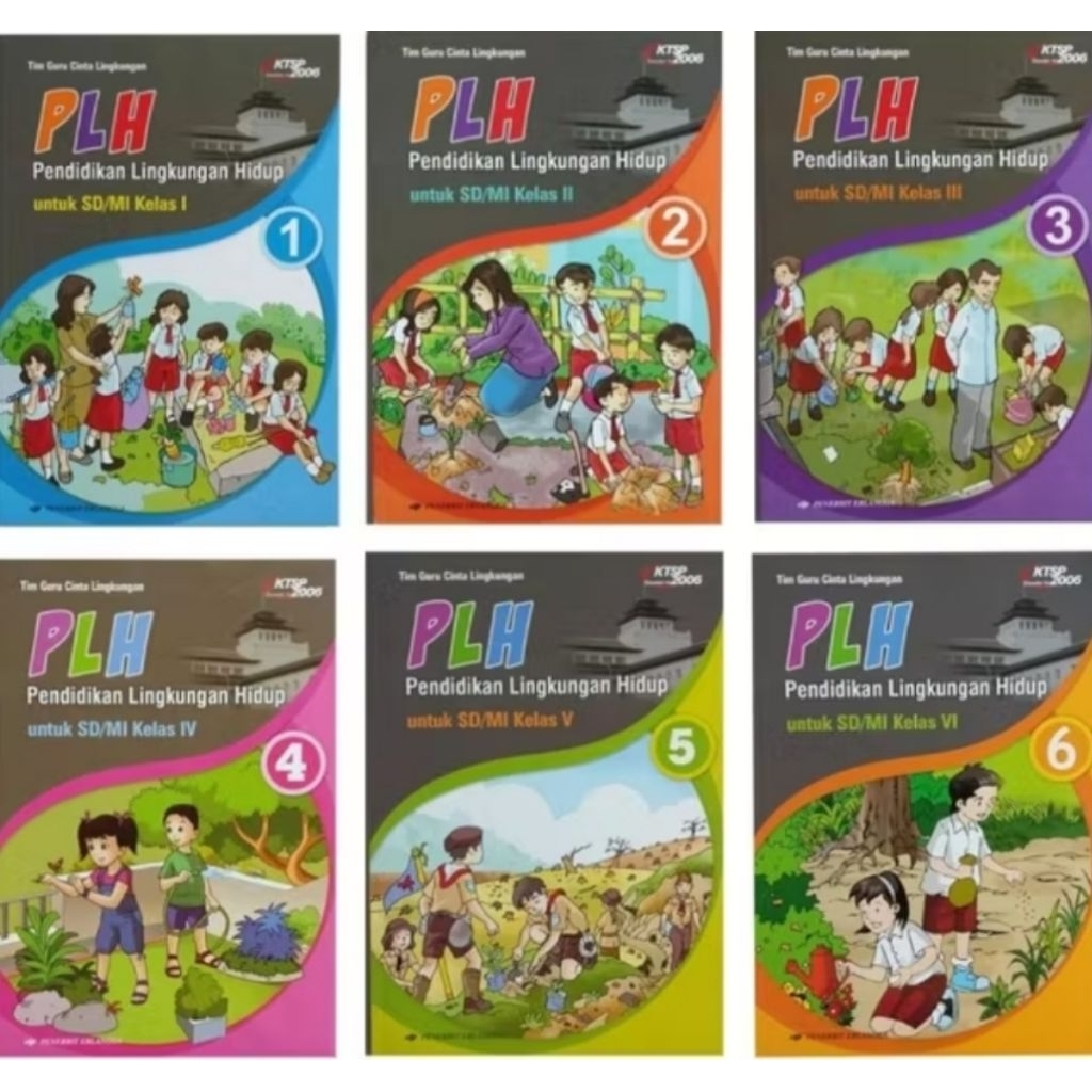BUKU PLH KELAS 4 ERLANGGA / BUKU PENDIDIKAN LINGKUNGAN HIDUP KELAS 1 2 3 4 5 6 SD PENERBIT ERLANGGA 