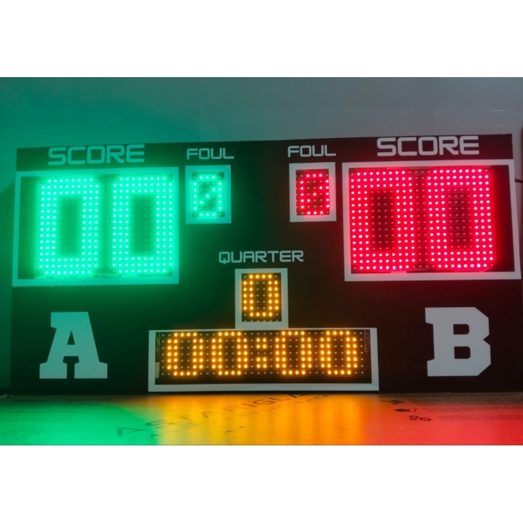 papan score digital futsal/badminton/voli/lapangan olahraga serbaguna