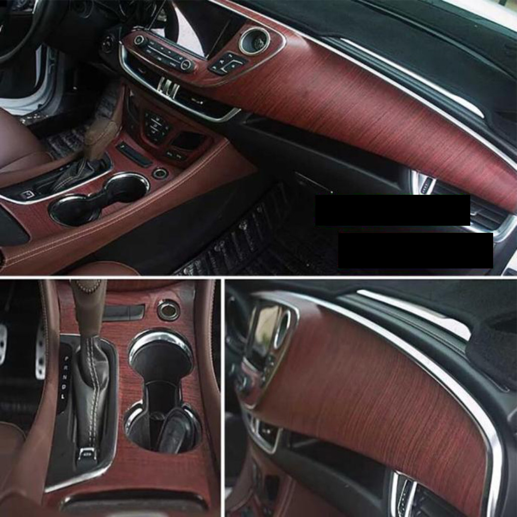 STIKER DASOAR MOTIF KAYU MOBIL PREMIUM 1M X 40CM / STIKER DASBOR MOBIL MOTIF SERAT KAYU