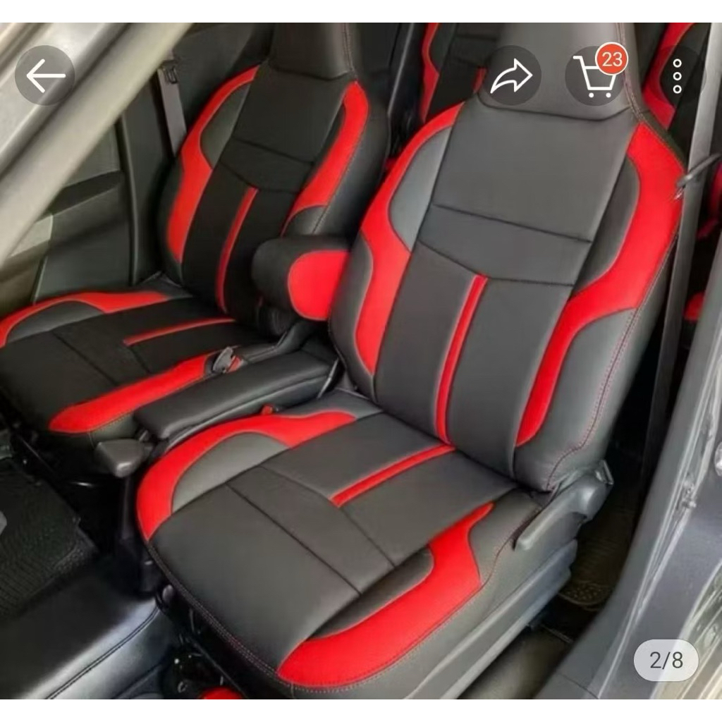 SARUNG JOK MOBIL CALYA SIGRA 3 BARIS FULL SET BAHAN KULIT