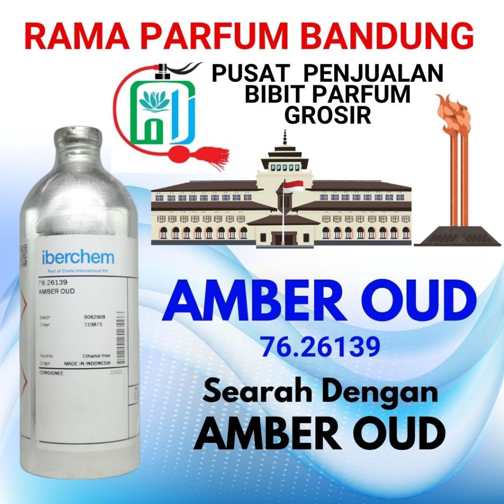 [ Iberchem ] AMBER OUD | Bibit parfum murni original pabrik kemasan 250ML/500ML/1KG - ameer al oud