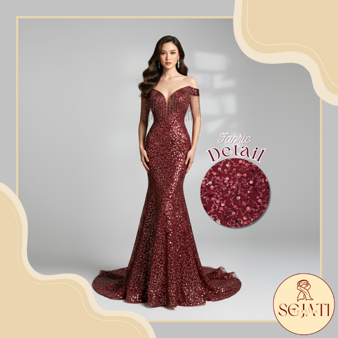 TERMURAH‼️Tulle Payet Spangle Sequin PREMIUM Meteran Eceran Murah Harga ½ Meter (COCOK UNTUK GAUN PE