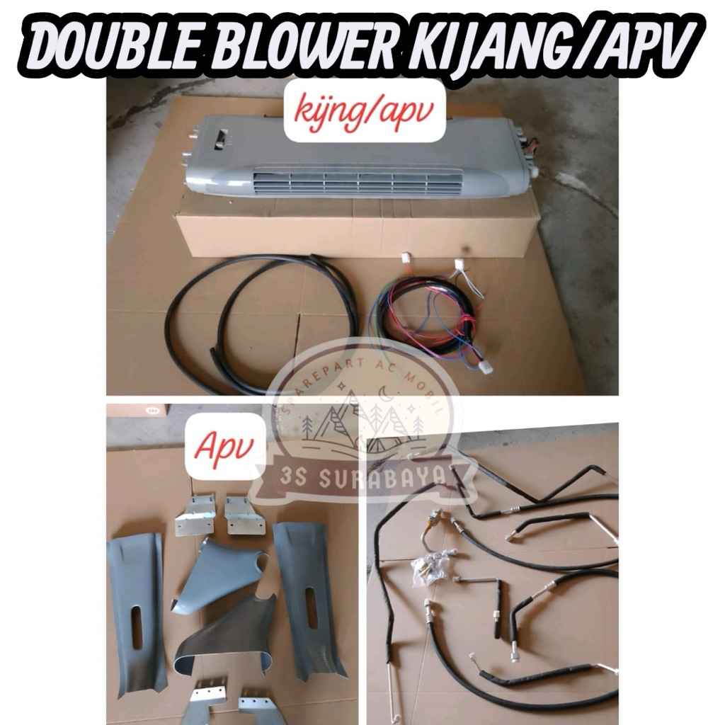 Double Blower Kijang / APV Ac mobil Baris Ke Dua Lengkap Tinggal pasang (Baru/New)