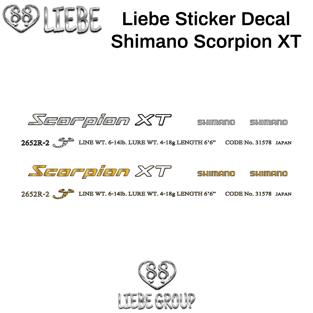Liebe Sticker Decal Custom Joran Shimano Scorpion XT