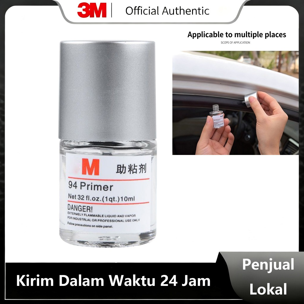3M Automotive Adhesion Promoter 10ml | Untuk Tempel Emblem Stiker & Body Kit Mobil, Kuat Max
