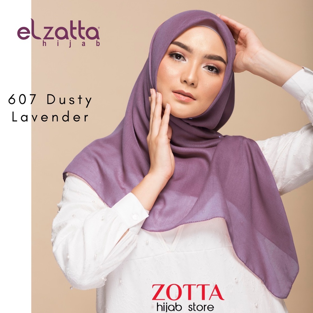 Ungu 607 Keisha Shamora Elzatta Scarf Polos Basic Wanita Jilbab Hijab Segi Empat Polycotton Original