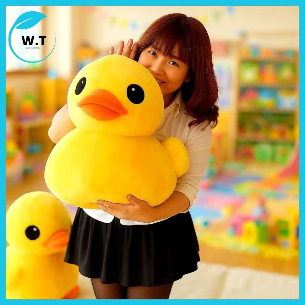 Boneka Bebek Kuning Besar 40cm | Boneka Plush Lembut Halus Mewah Lucu