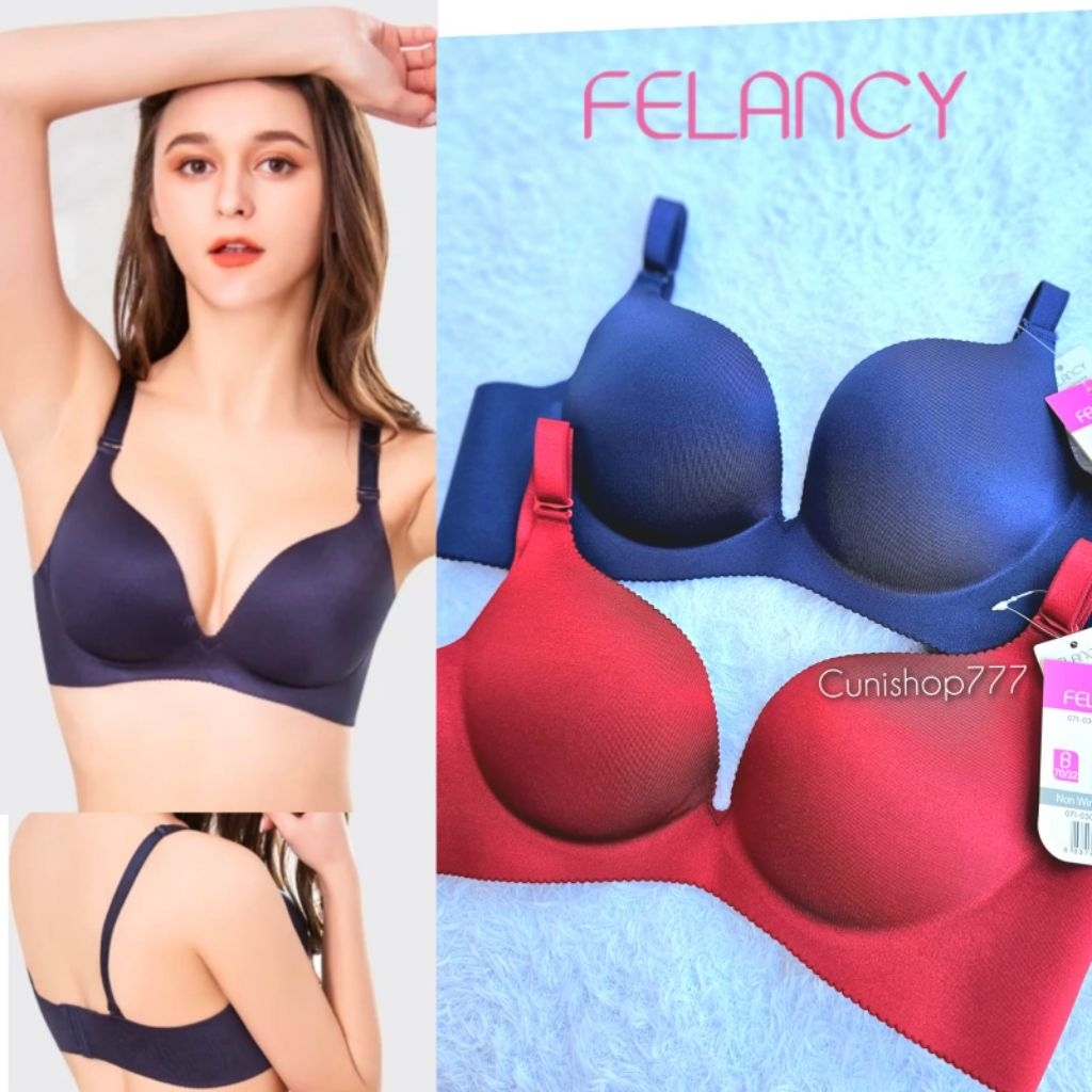 BRA FELANCY WIRELESS PUSHUP 32B 34B SEAMLESS BH PUSH UP TANPA KAWAT NON WIRE POLOS 071-03001B