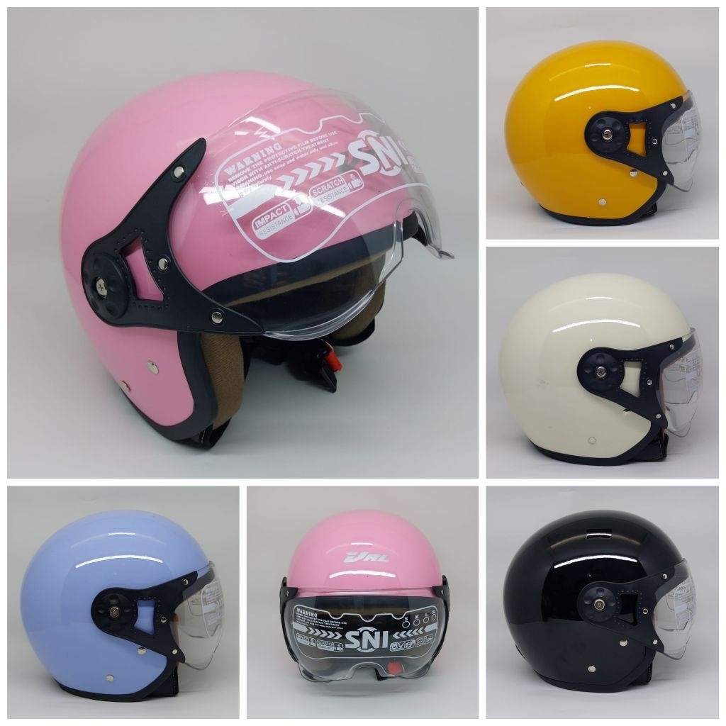 Helm bogo hijab wanita dewasa helm retro