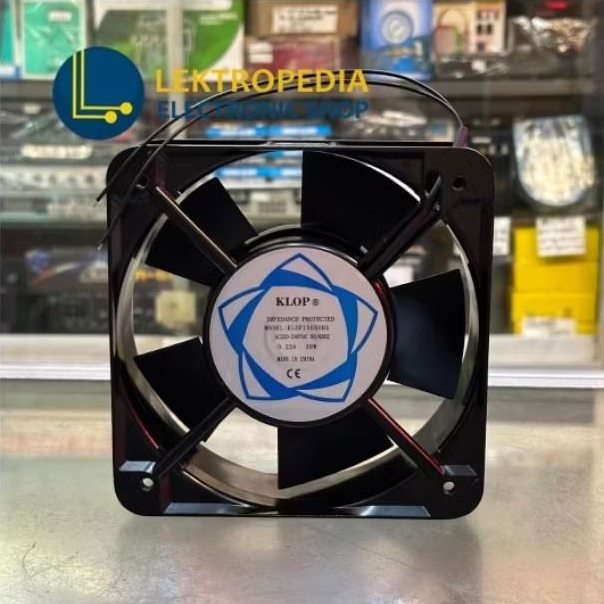 Fan AC 220V 15cm KLOP Kipas Cooling 15 cm 220 V Volt 220Volt 15x15