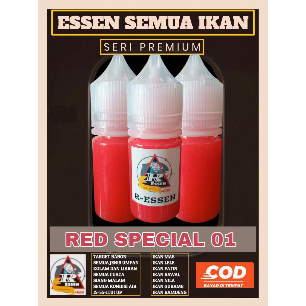 ESSEN 1 UNTUK SEMUA,ESSEN SPECIAL UNTUK SEMUA IKAN,TARGET RAME BABON,ISI 30ML