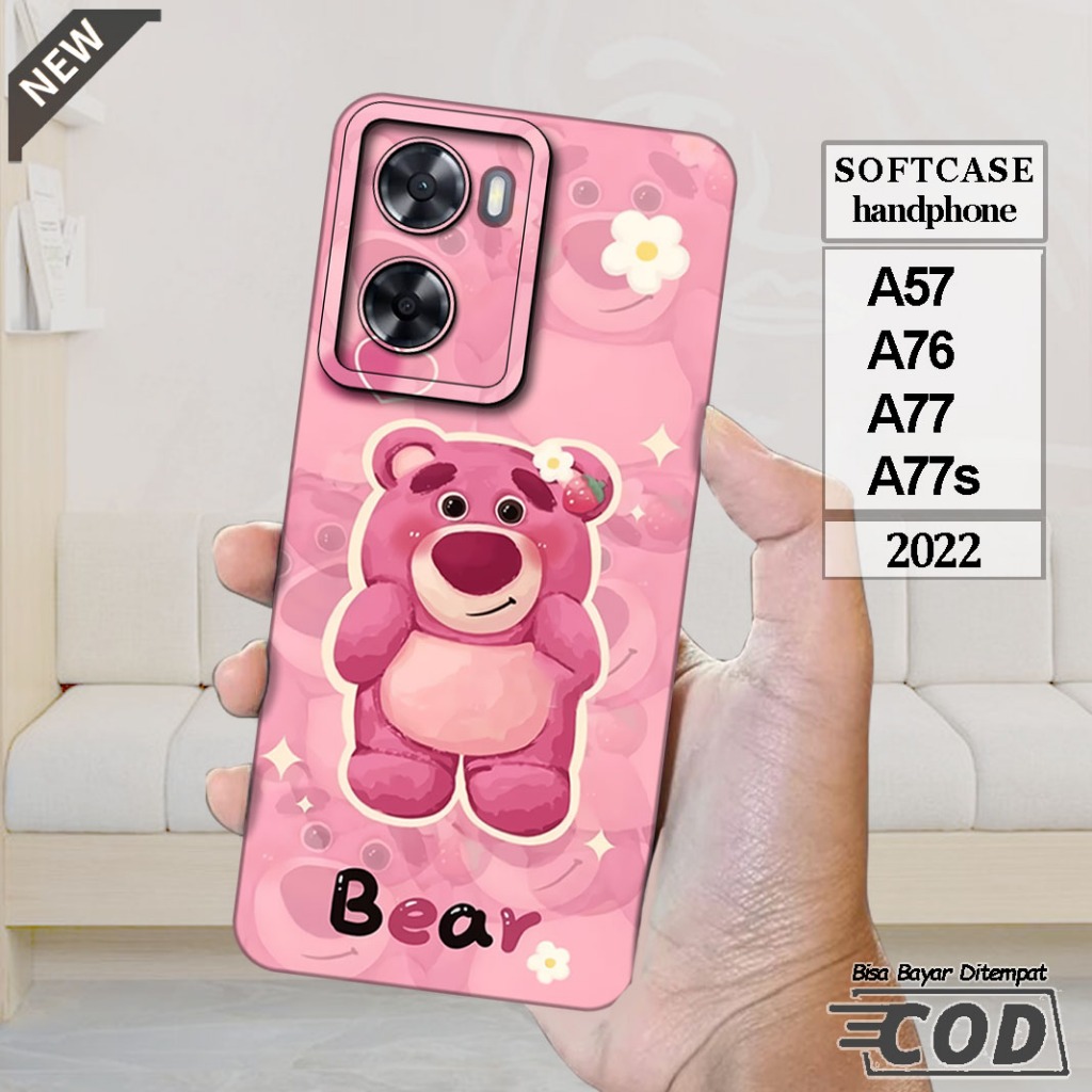 Case OPPO A57  -OPPO A76 -OPPO A77 -OPPO A77s  _Casing Silikon  hitam bening lentur elastis keren