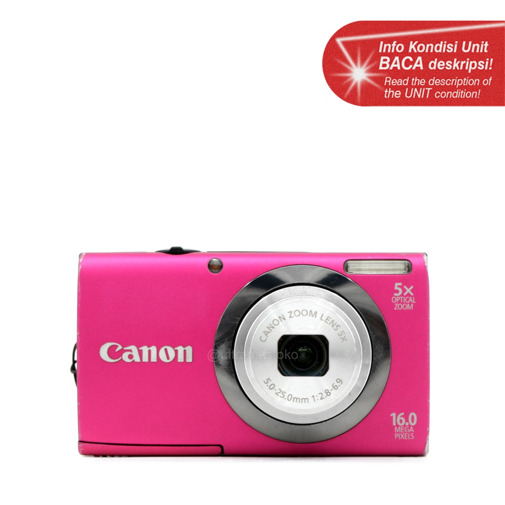 Kamera Pocket Canon PowerShot A2300 HD (Pink Mawar) 16.0 Megapixel - Digicam