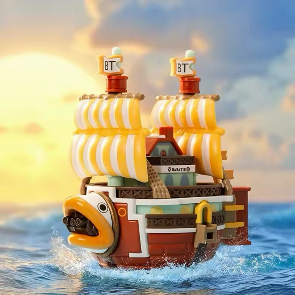 POP MART ORI One Piece The Grand Line Series Vehicles Kapal One Piece Ship - Baratie cocok untuk ide