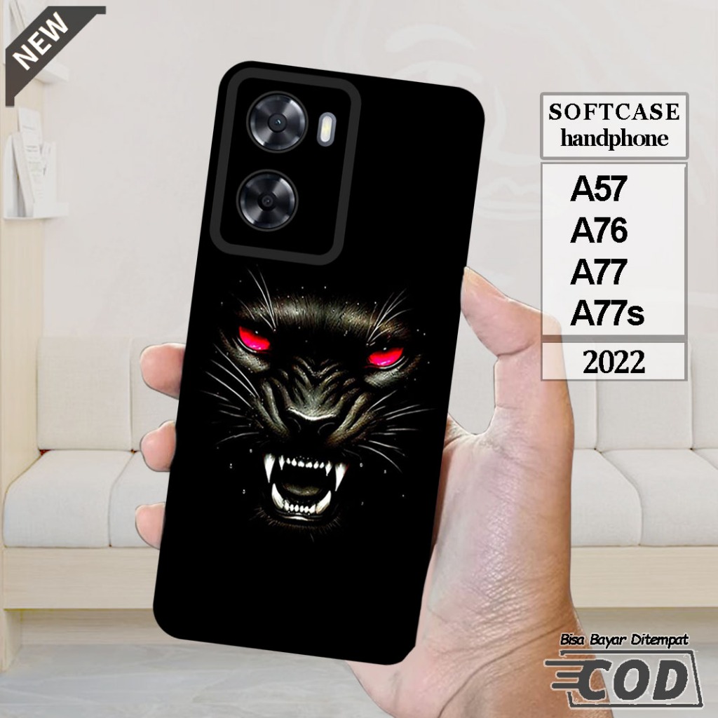 Case OPPO A57  -OPPO A76 -OPPO A77 -OPPO A77s  _Casing Silikon  hitam bening lentur elastis keren